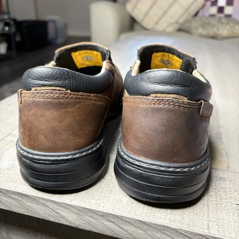 CAT Caterpillar Men’s Conclude Ergo Steel Toe Shoes SD Leather Brown Size 11